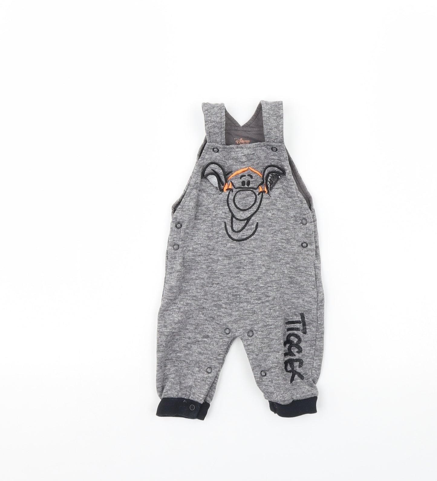 Primark Baby Grey   Babygrow One-Piece Size 3-6 Months  - Tiger