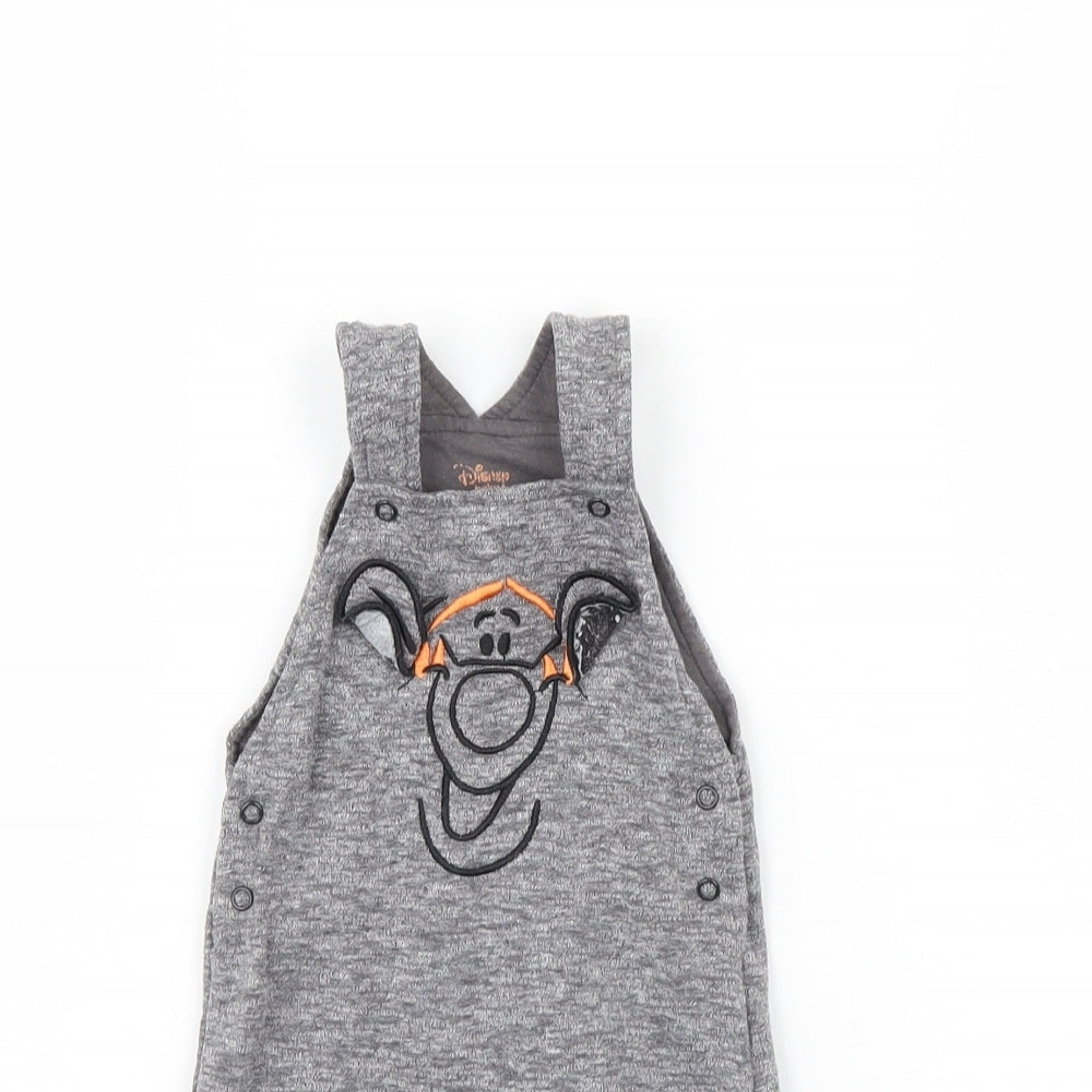Primark Baby Grey   Babygrow One-Piece Size 3-6 Months  - Tiger