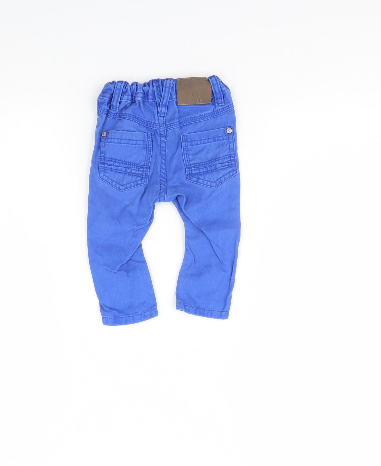 NEXT Baby Blue  Denim Cargo Jeans Size 3-6 Months