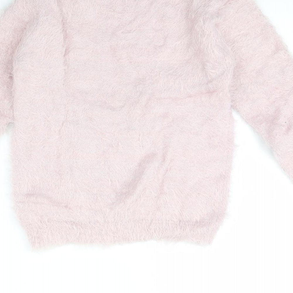 Nutmeg Girls Pink   Pullover Jumper Size 10 Years  - Unicorn