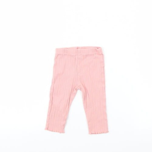 Fred & FLo Girls Pink   Capri Trousers Size 6-9 Months