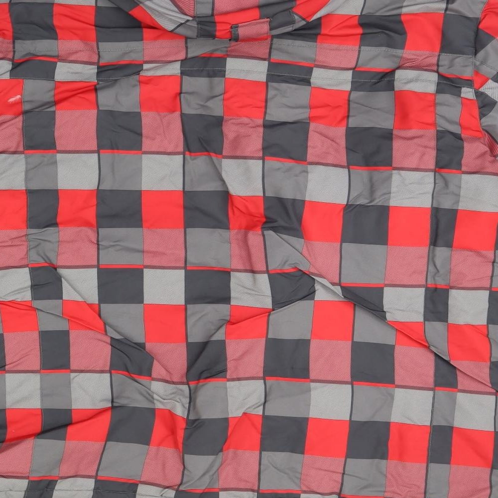 Mountain Warehouse Mens Red Check  Rain Coat Coat Size L