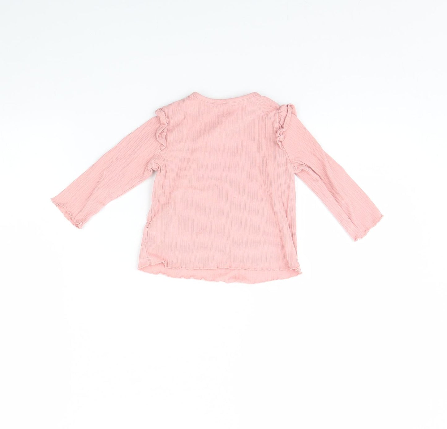 Fred & FLo Girls Pink   Basic Blouse Size 6-9 Months  - Happy