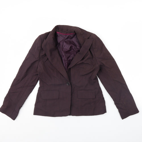 Dorothy Perkins Womens Purple   Jacket Blazer Size 12  - Shoulder Pads