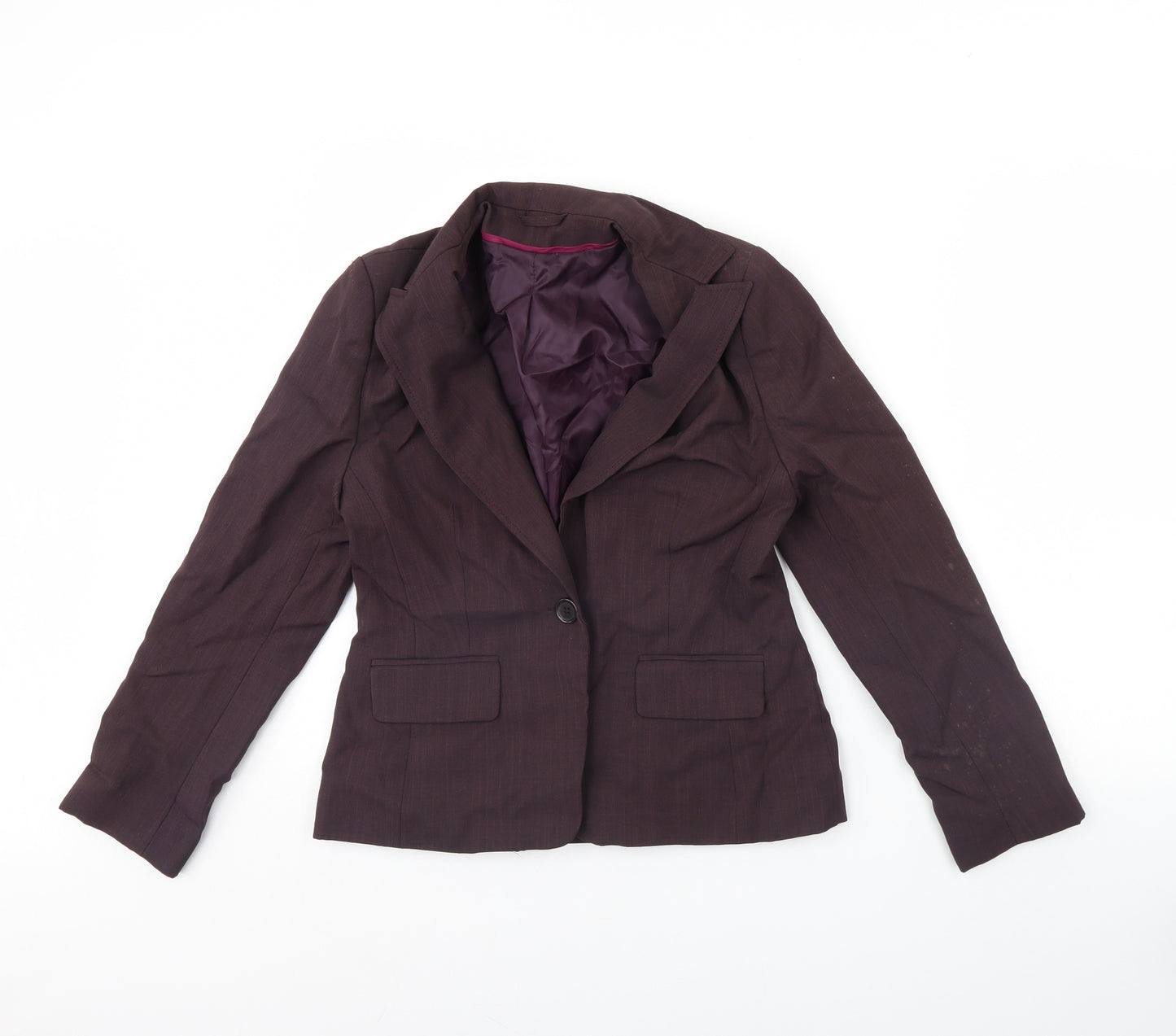 Dorothy Perkins Womens Purple   Jacket Blazer Size 12  - Shoulder Pads