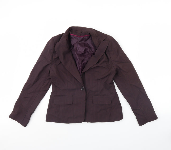 Dorothy Perkins Womens Purple   Jacket Blazer Size 12  - Shoulder Pads