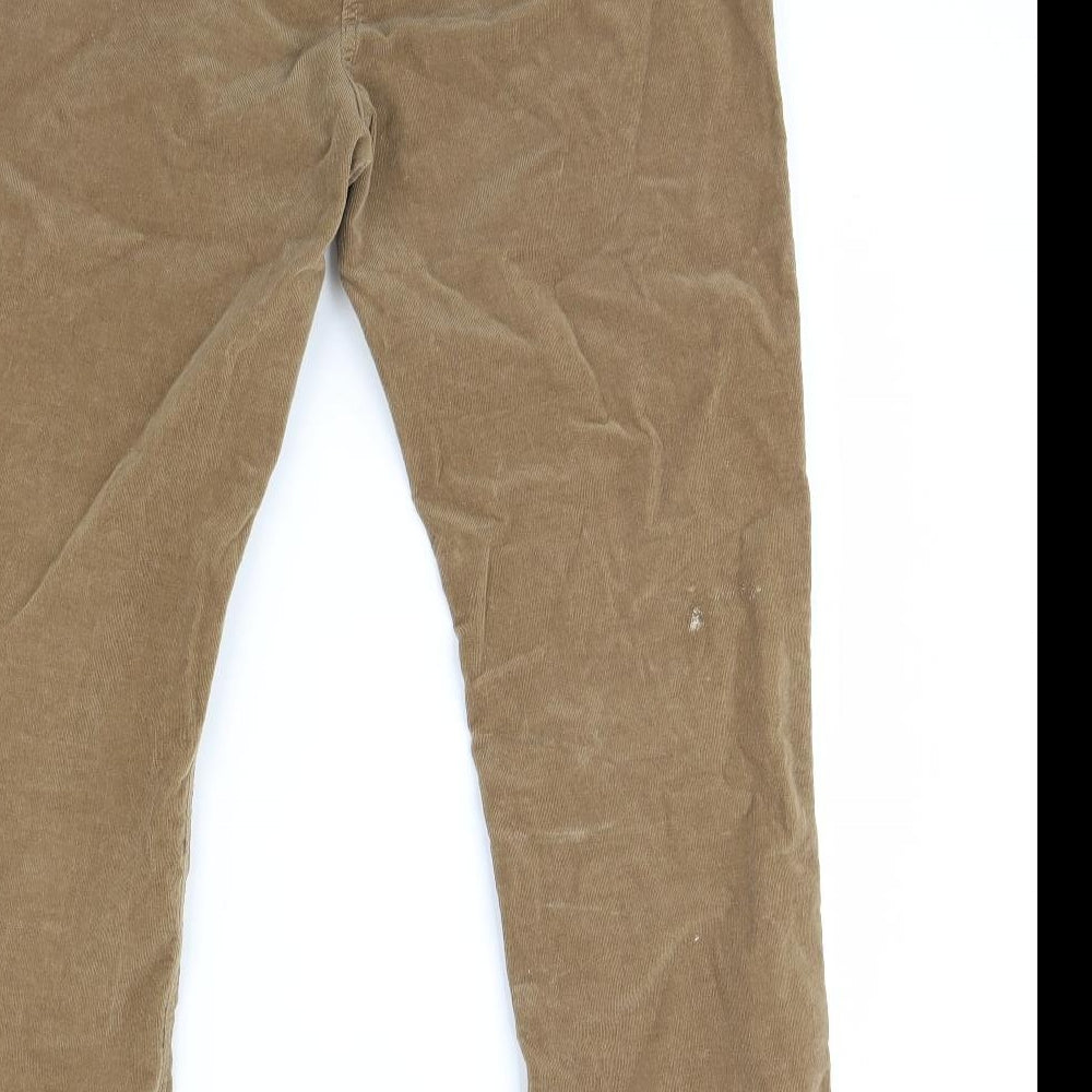 m&s Womens Brown  Corduroy Trousers  Size 16 L29 in
