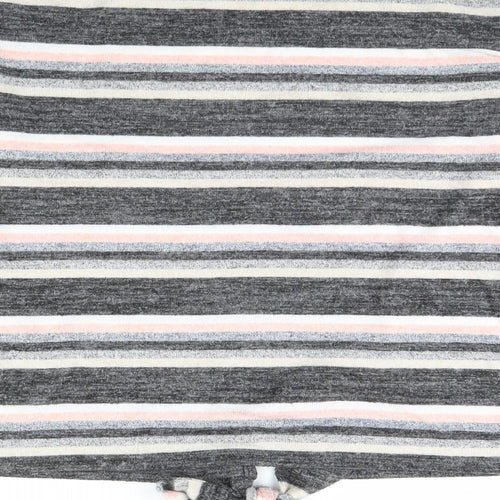 Dorothy Perkins Womens Grey Striped  Pullover Jumper Size 14