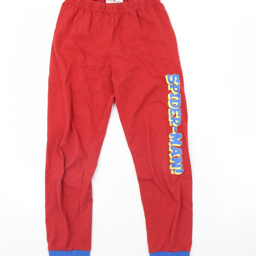 Disney Boys Red Solid   Pyjama Pants Size 9 Years  - SpiderMan