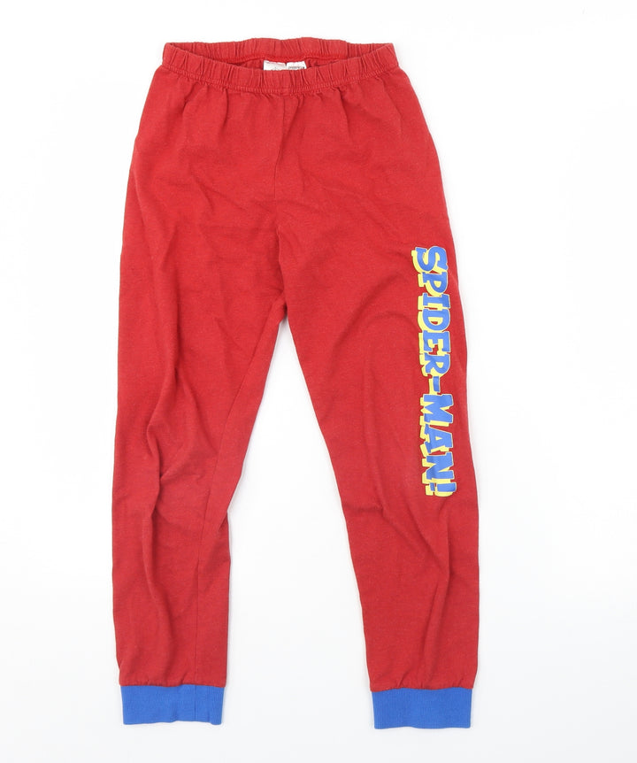 Disney Boys Red Solid   Pyjama Pants Size 9 Years  - SpiderMan
