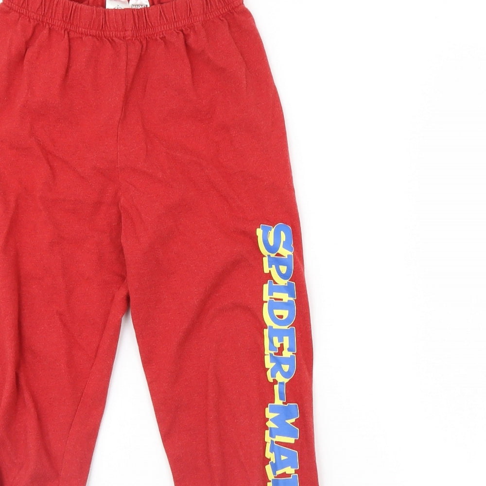Disney Boys Red Solid   Pyjama Pants Size 9 Years  - SpiderMan