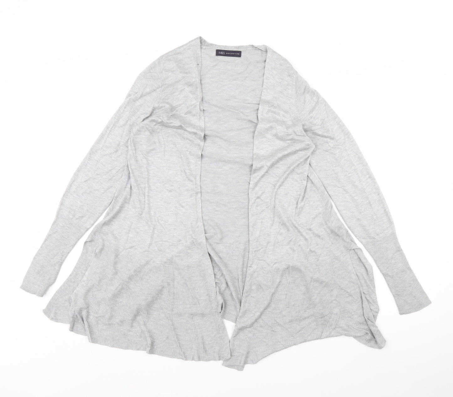 M&S Womens Grey   Cardigan Jumper Size M