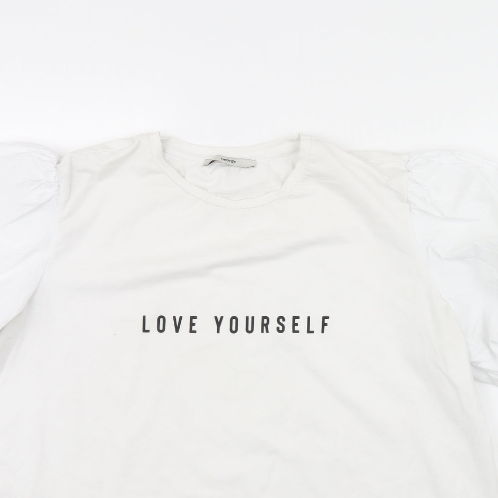 George Womens White   Basic T-Shirt Size 20  - Love yourself