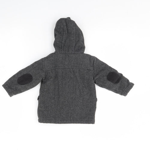 George Baby Grey Herringbone  Jacket Coat Size 12 Months