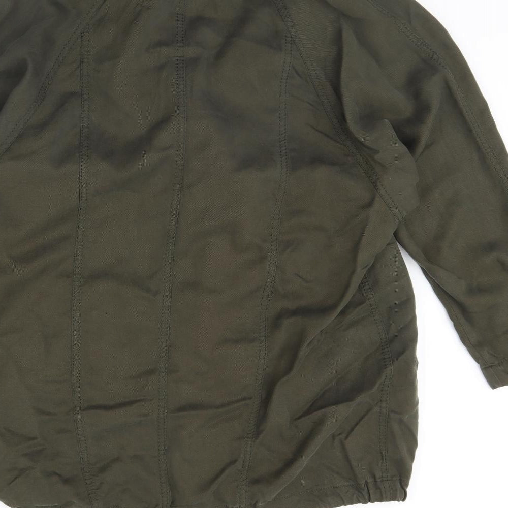 M&S Womens Green   Jacket Coat Size 14