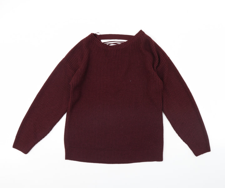 New Look Womens Purple Pullover Jumper Size S