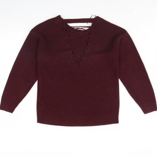 New Look Womens Purple   Pullover Jumper Size S