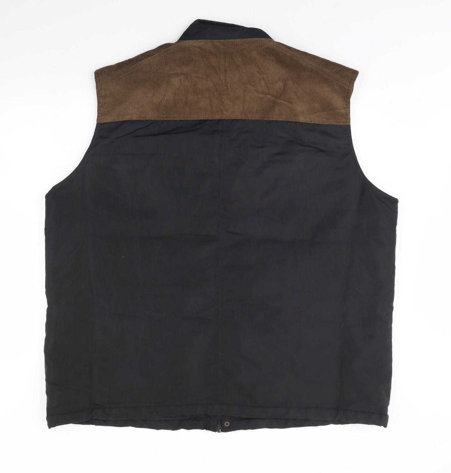 Cotton Traders Mens Black   Gilet Coat Size 4XL