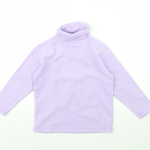 Maine Girls Purple  Fleece Pullover Jumper Size 5 Years