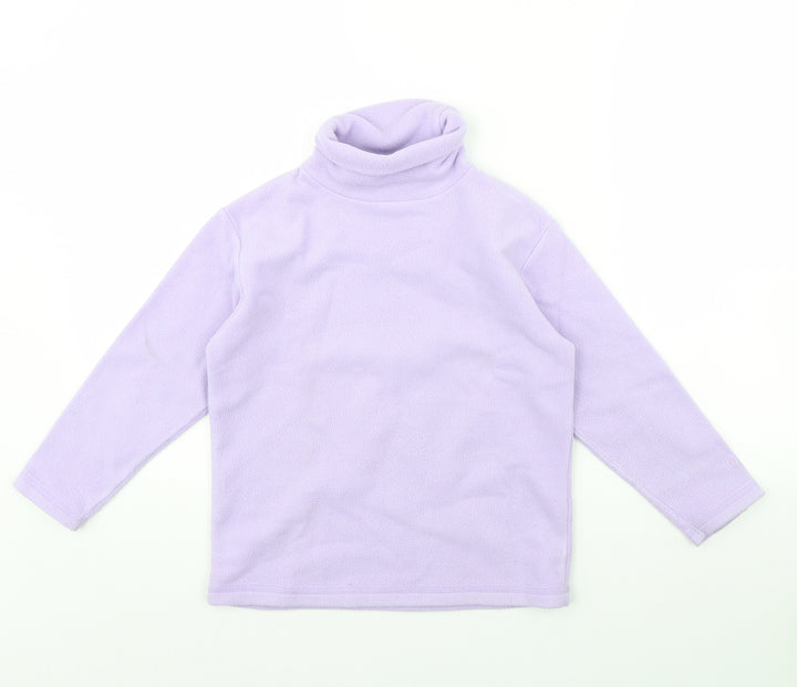 Maine Girls Purple Fleece Pullover Jumper Size 5 Years