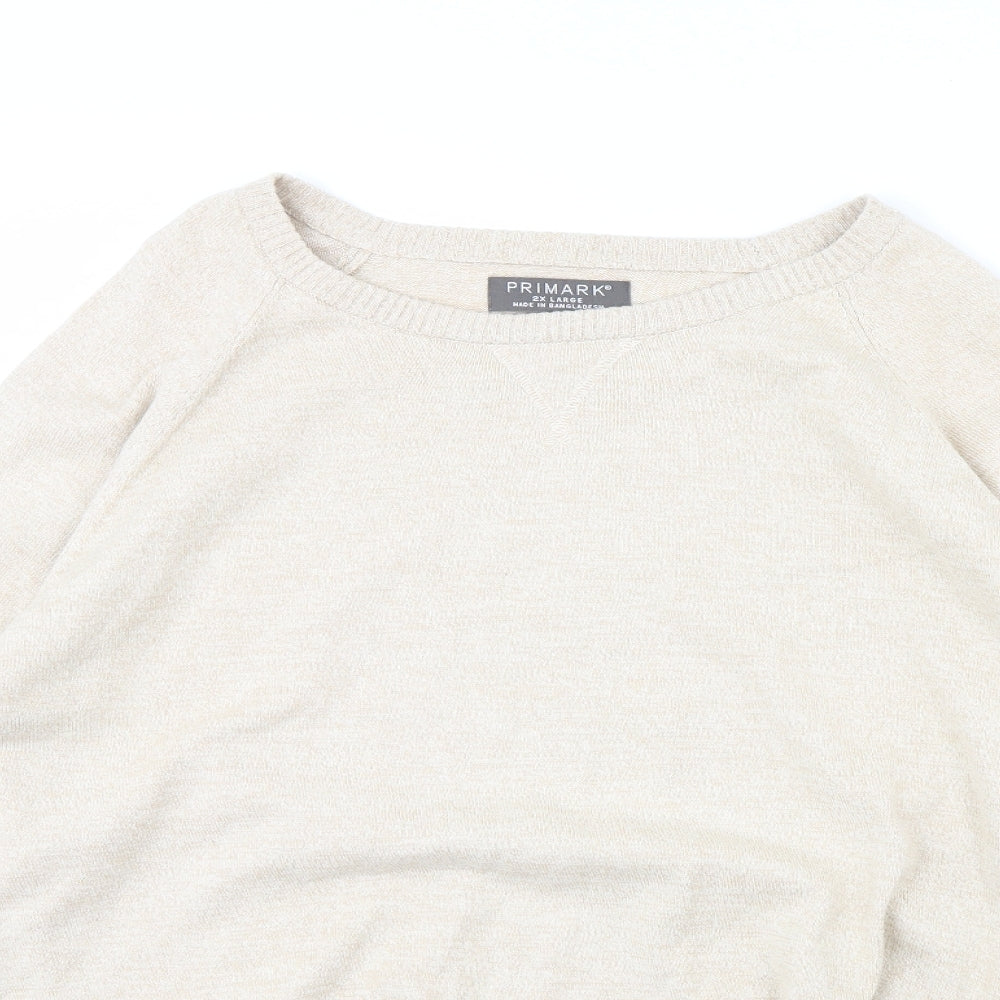 Primark Mens Beige   Pullover Jumper Size 2XL