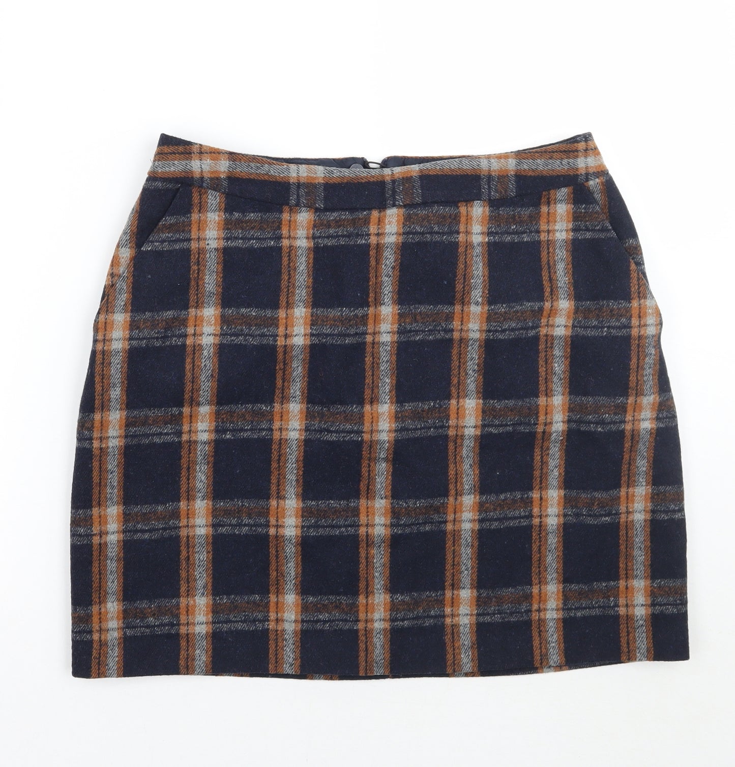 Papaya Womens Blue Check  A-Line Skirt Size 12