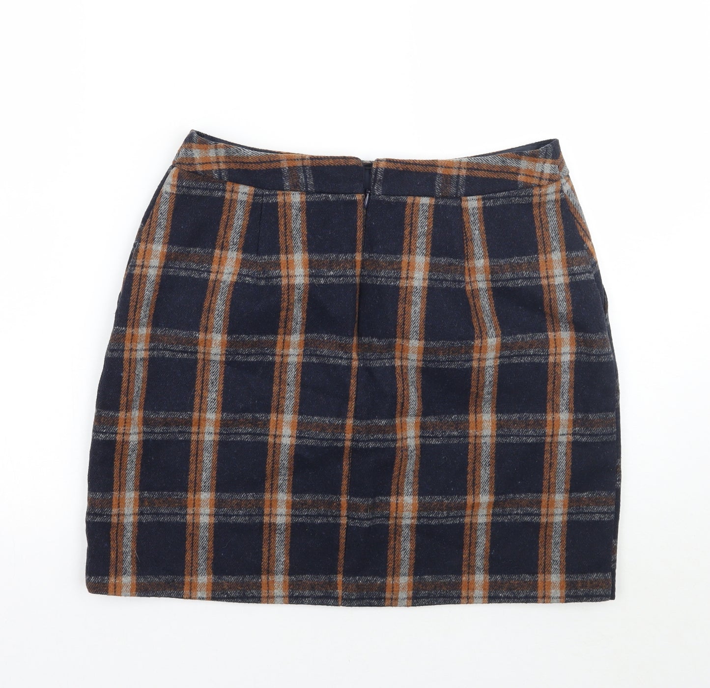 Papaya Womens Blue Check  A-Line Skirt Size 12