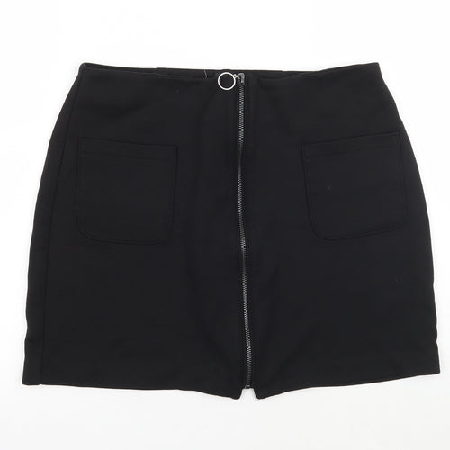 Red Herring Womens Black   A-Line Skirt Size 12