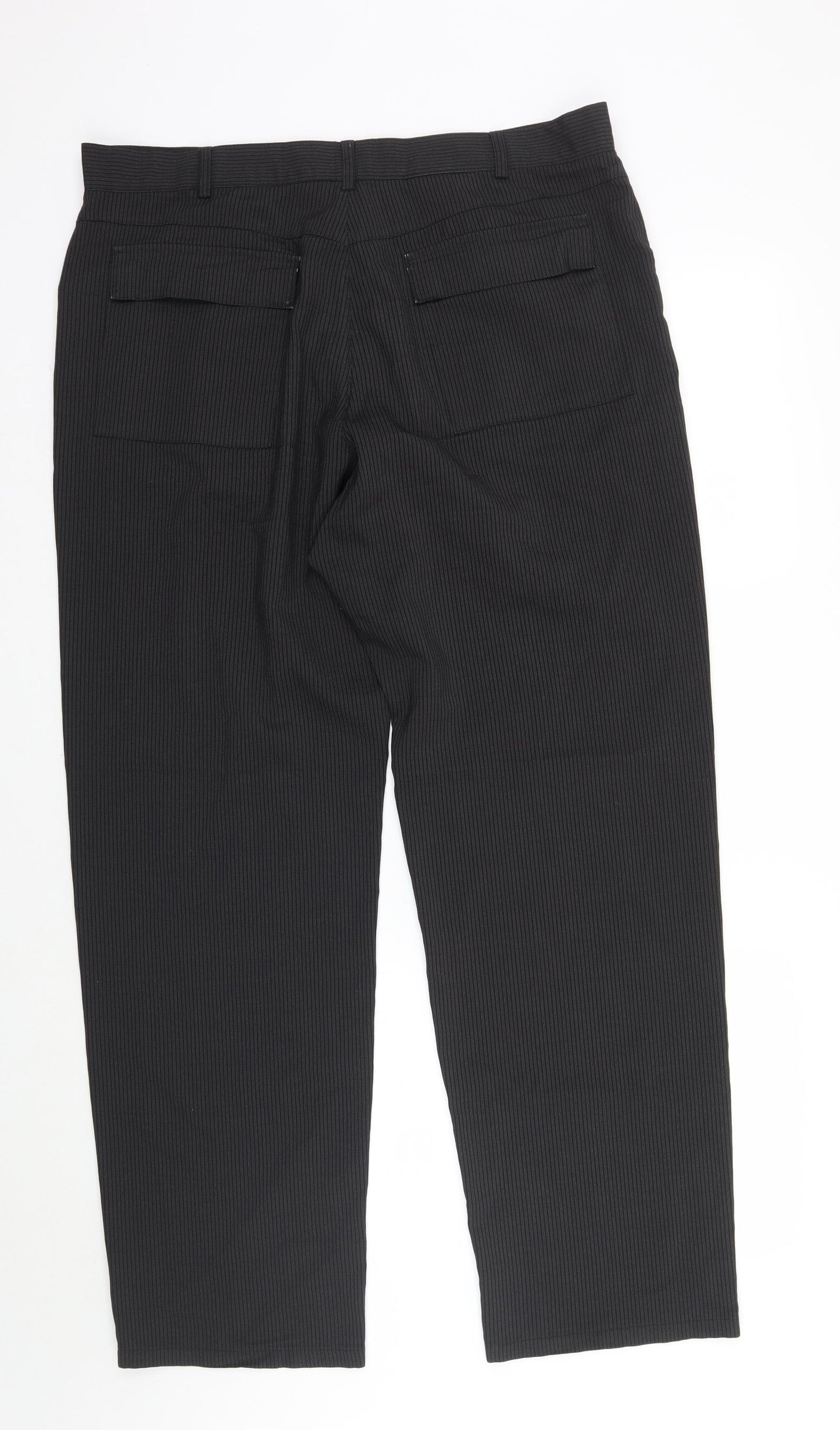 NEXT Mens Black Striped  Trousers  Size 36 L31 in