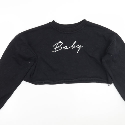 Love Womens Black   Pullover Jumper Size M