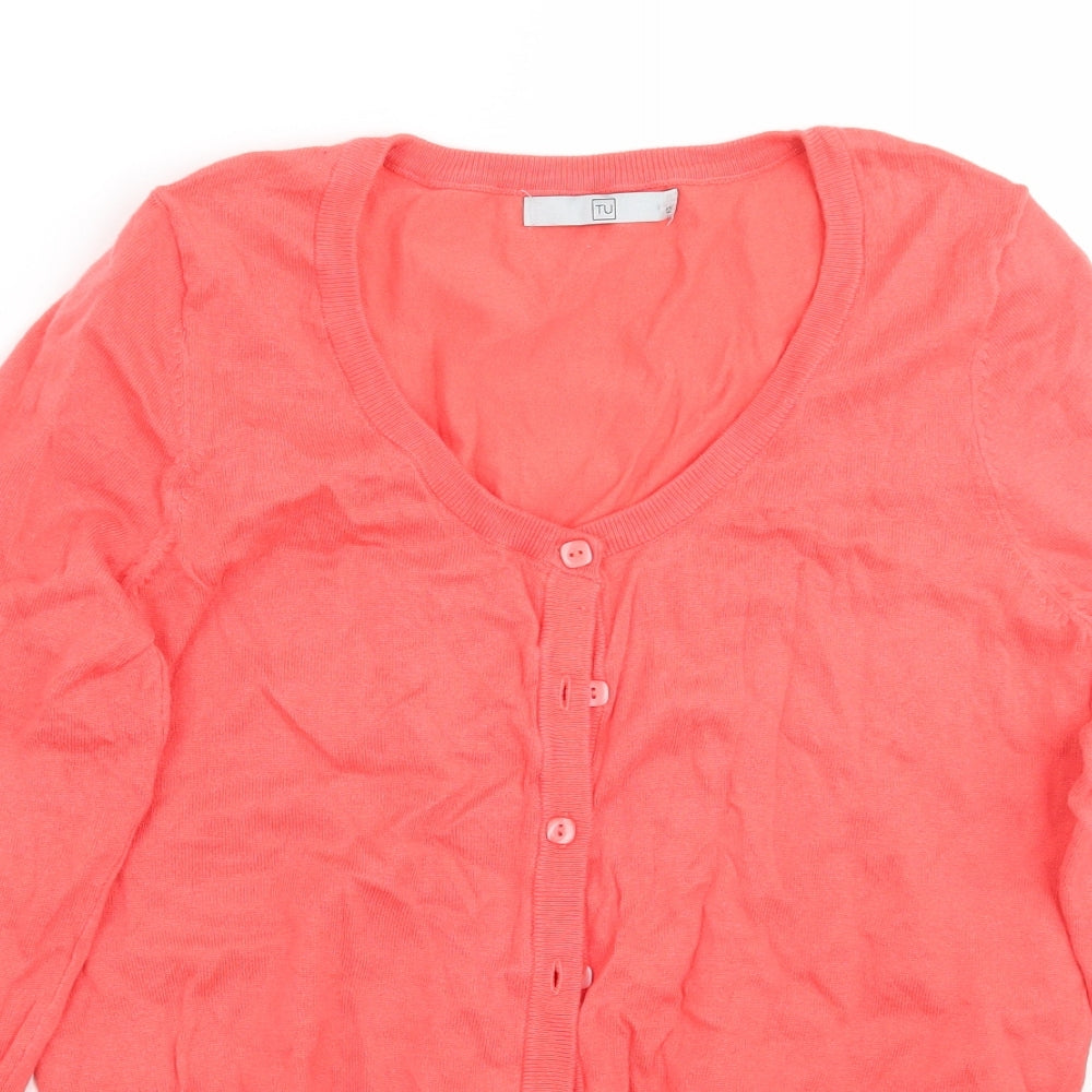 TU Womens Pink   Cardigan Jumper Size 12