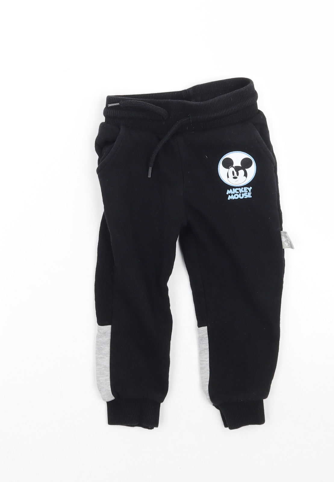 Primark Boys Black   Sweatpants Trousers Size 2 Years - Micky Mouse