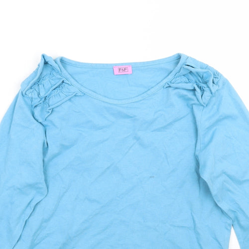 F&F Girls Blue   Basic T-Shirt Size 13 Years