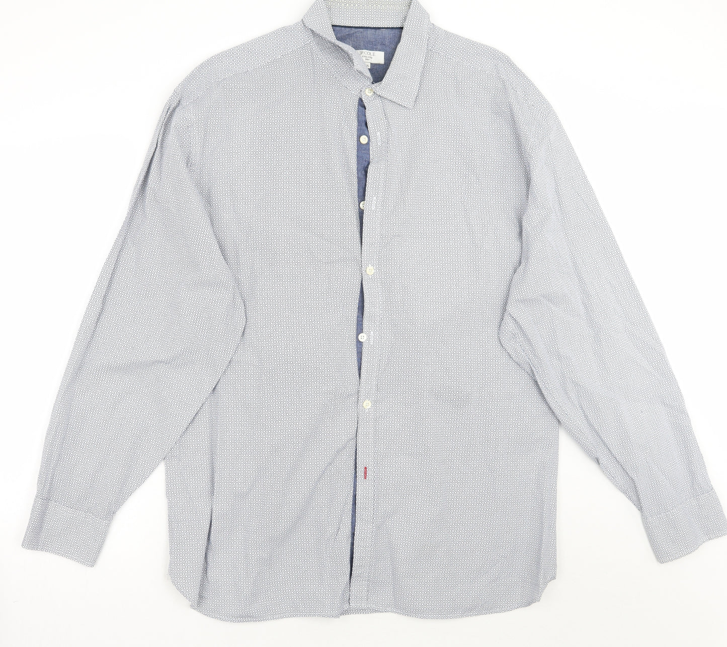 Jp cole Mens White Geometric   Button-Up Size 2XL
