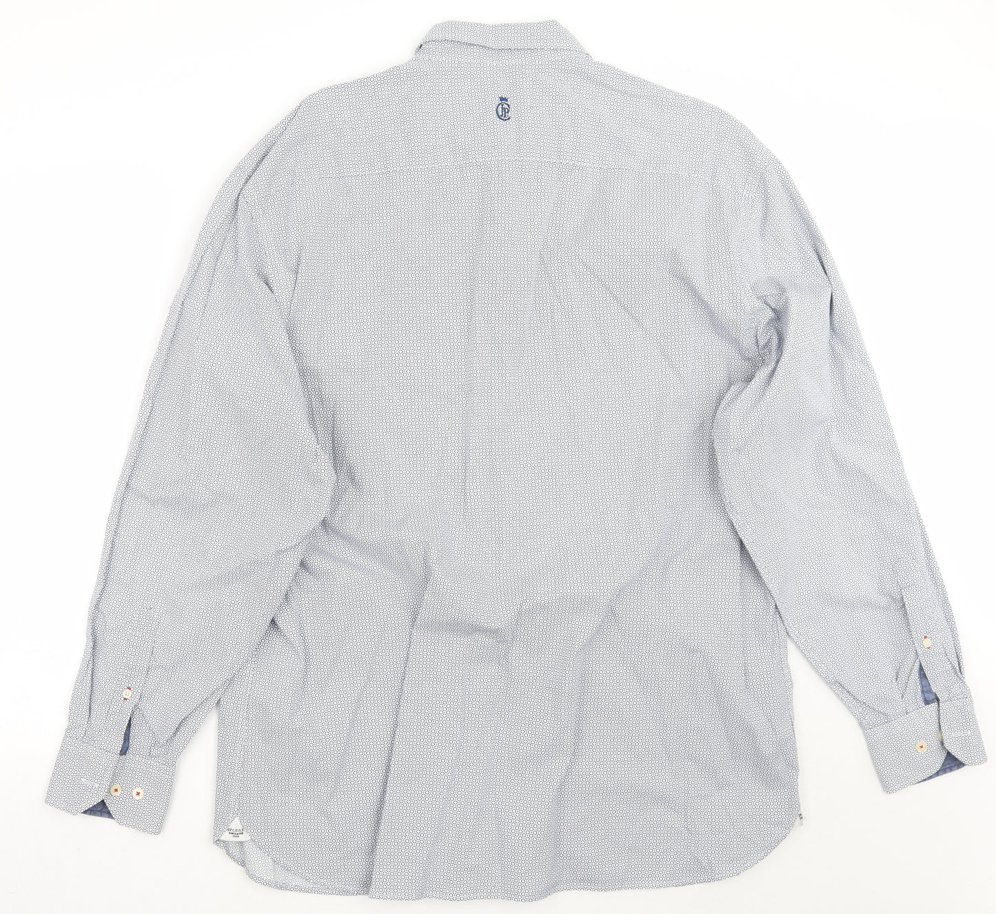 Jp cole Mens White Geometric   Button-Up Size 2XL