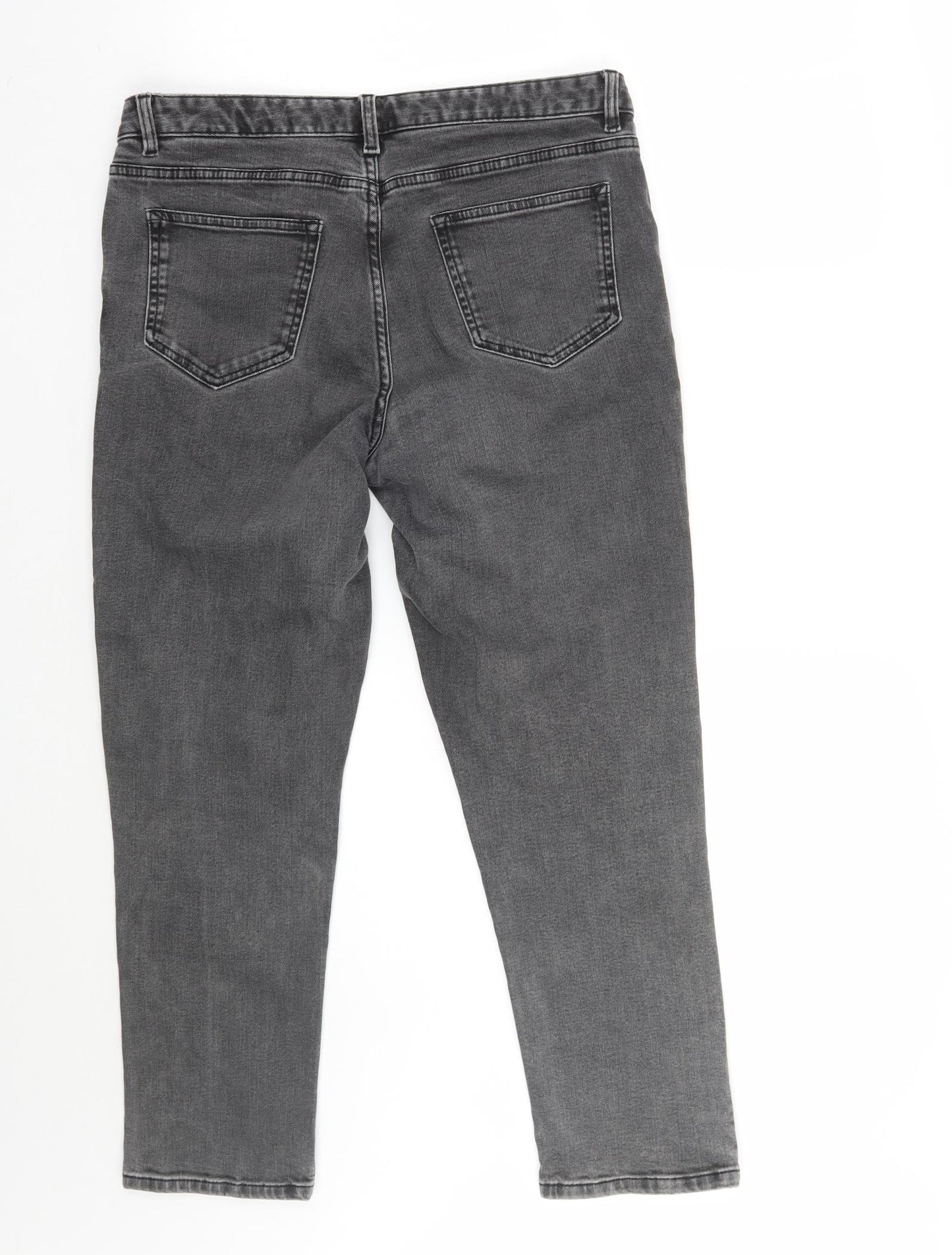 Marks and Spencer Womens Grey   Cropped Jeans Size 12 L25 in