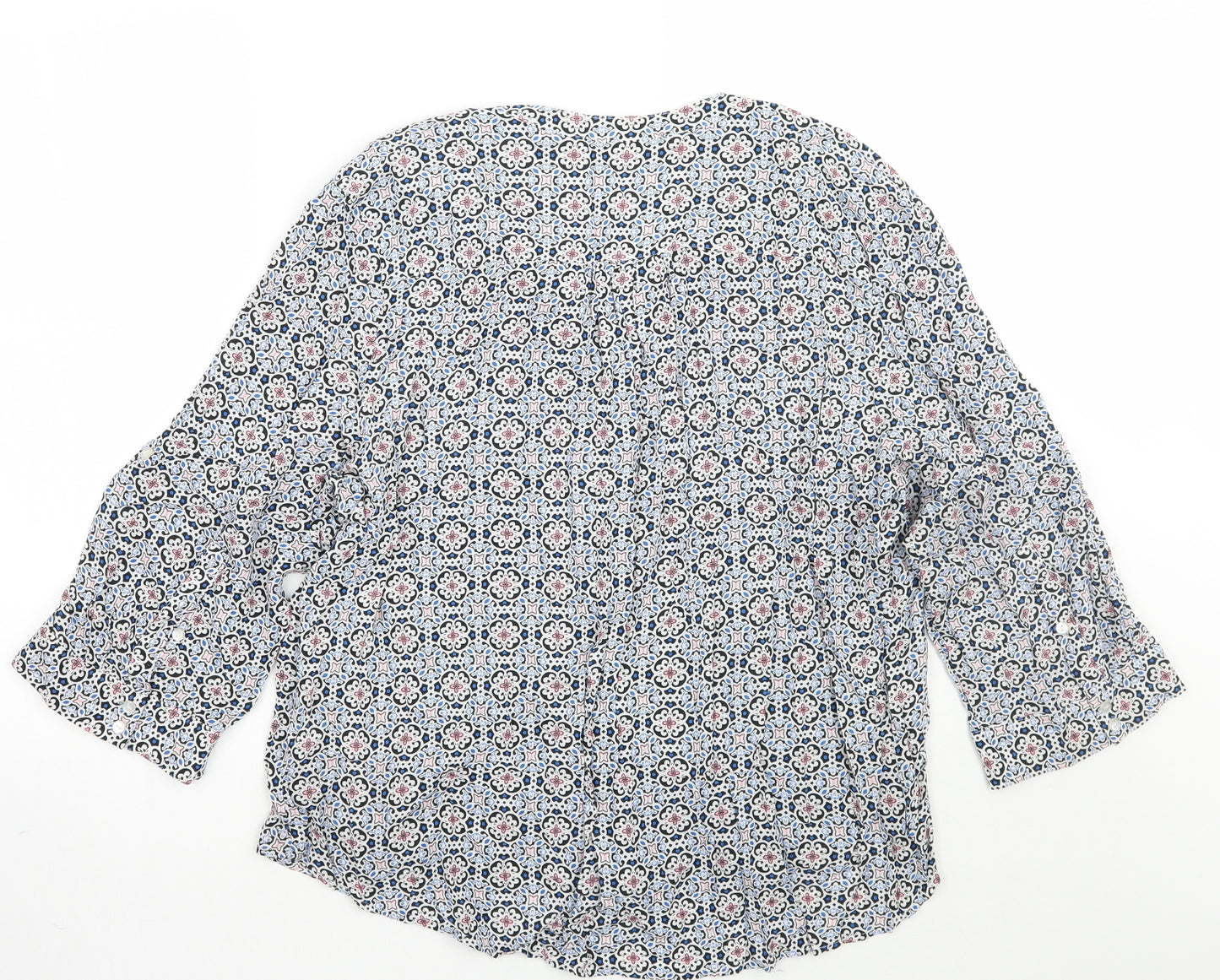 Primark Womens White Geometric  Basic Blouse Size 20