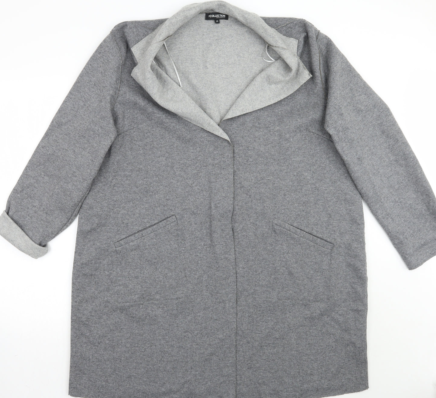 Debenhams Womens Grey   Jacket Coatigan Size 20