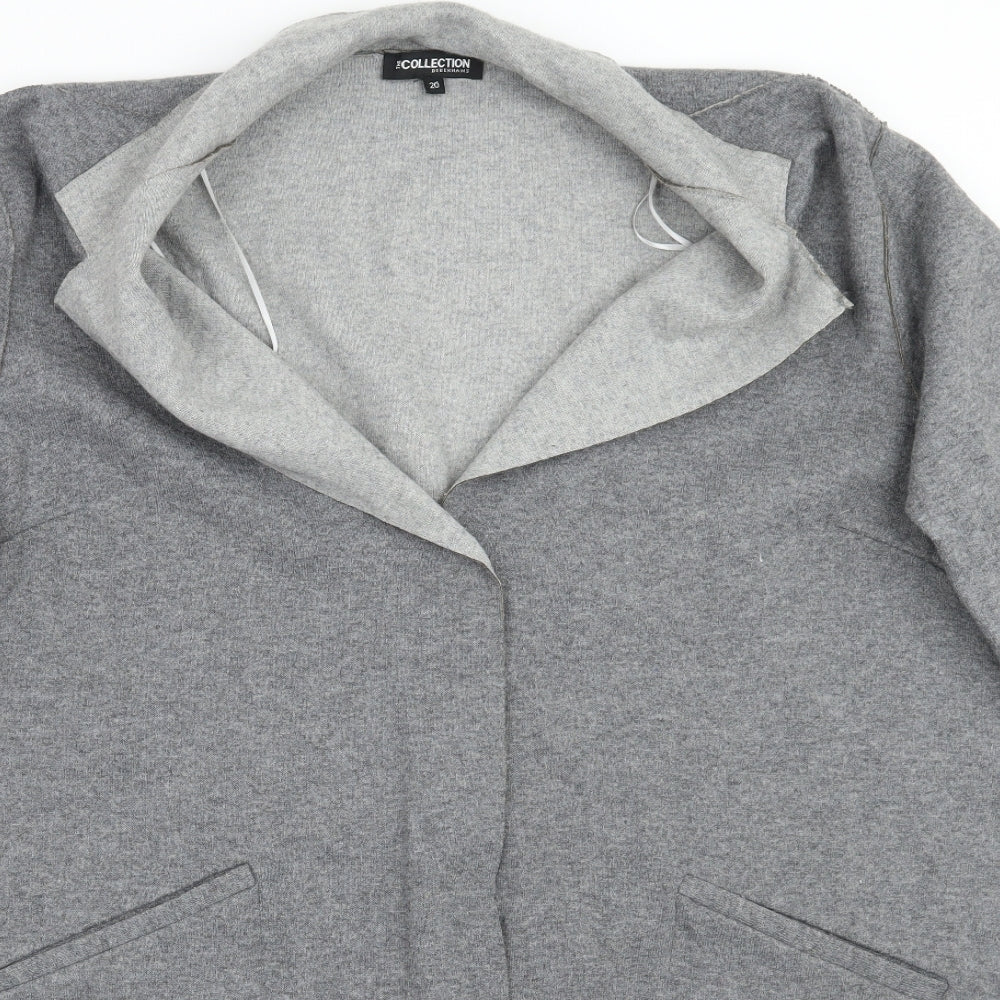 Debenhams Womens Grey   Jacket Coatigan Size 20