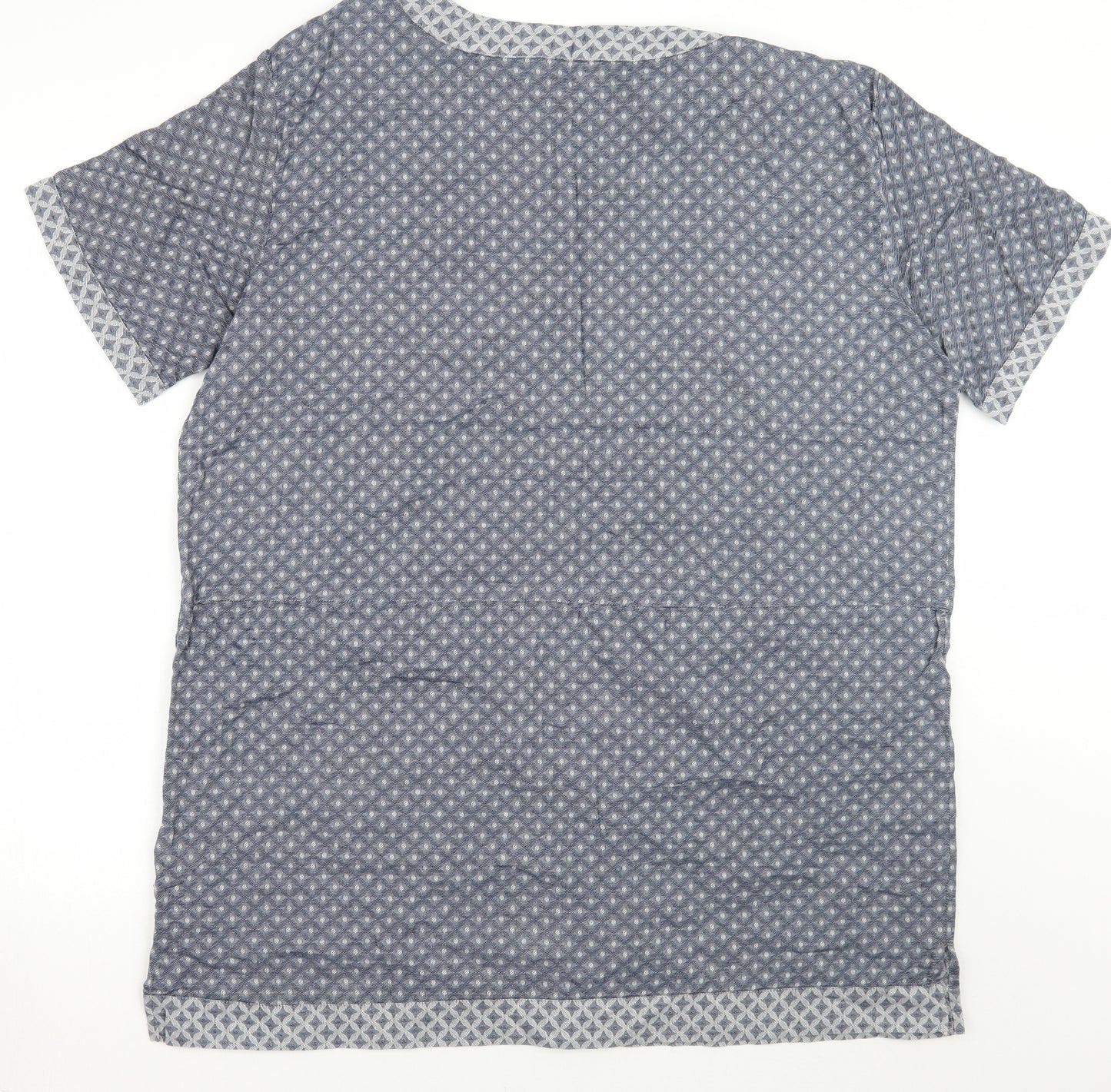 TU Womens Blue Geometric  Basic Blouse Size 20