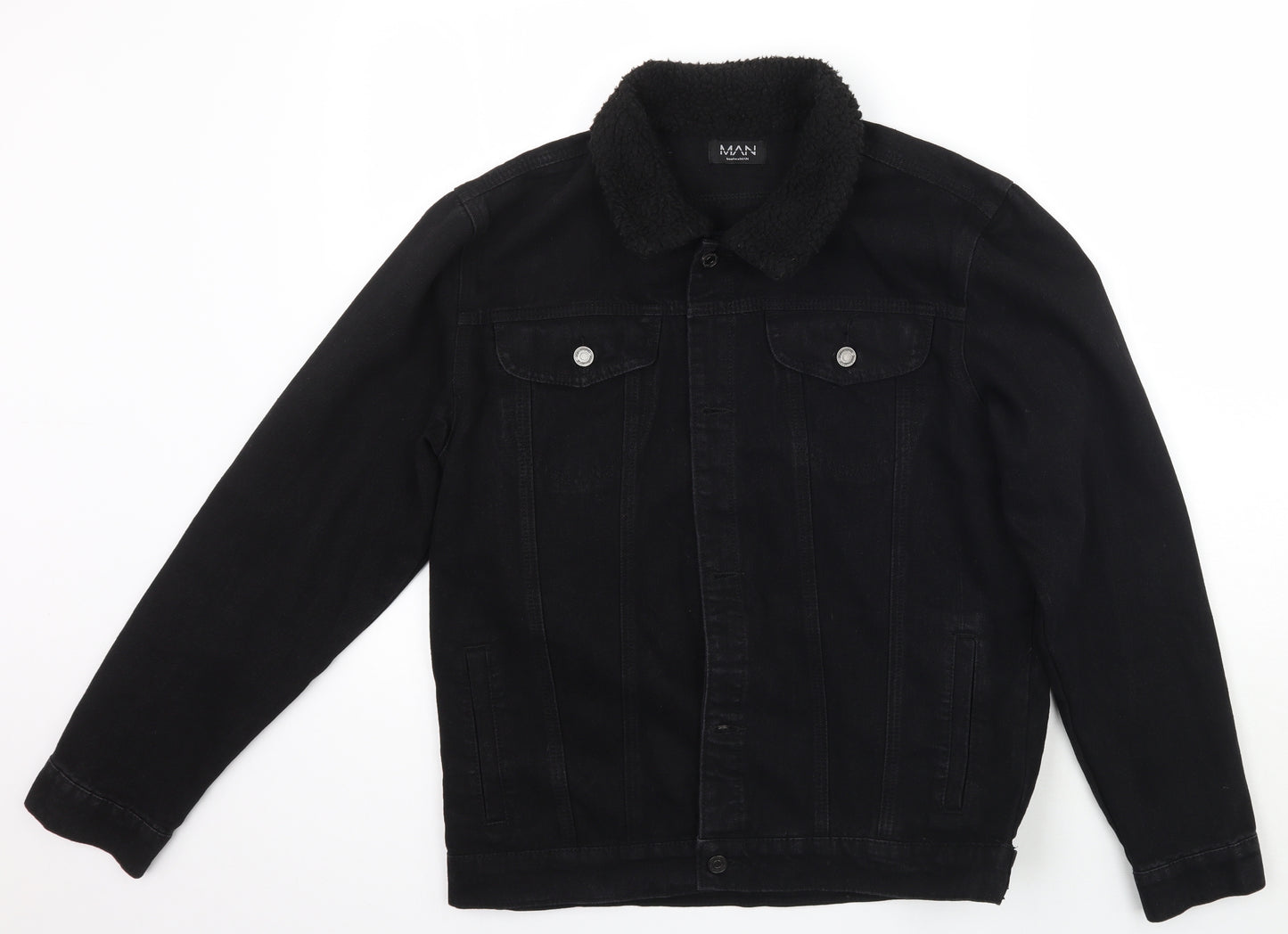 Boohoo man Mens Black   Jacket Coat Size L