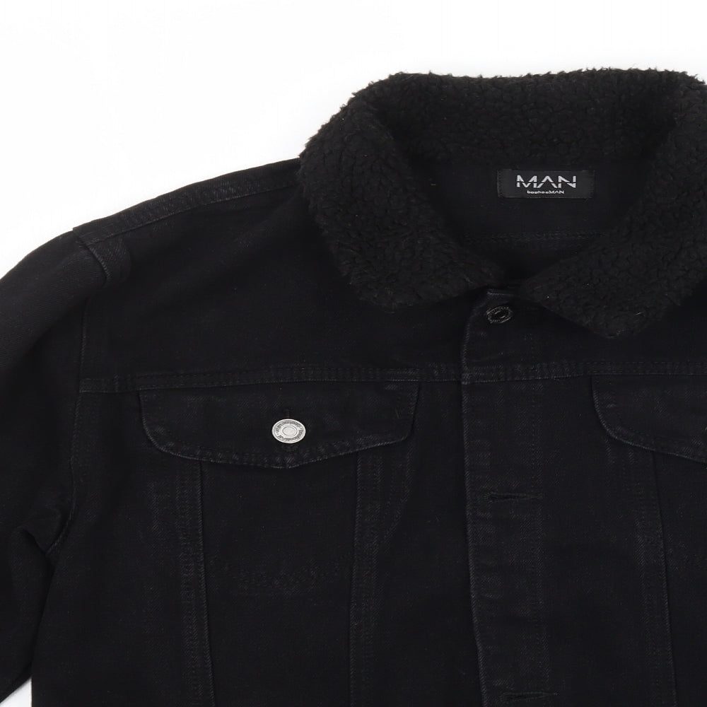 Boohoo man Mens Black   Jacket Coat Size L