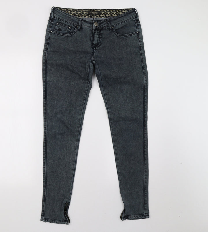 idol Womens Grey  Denim Skinny Jeans Size 10 L30 in