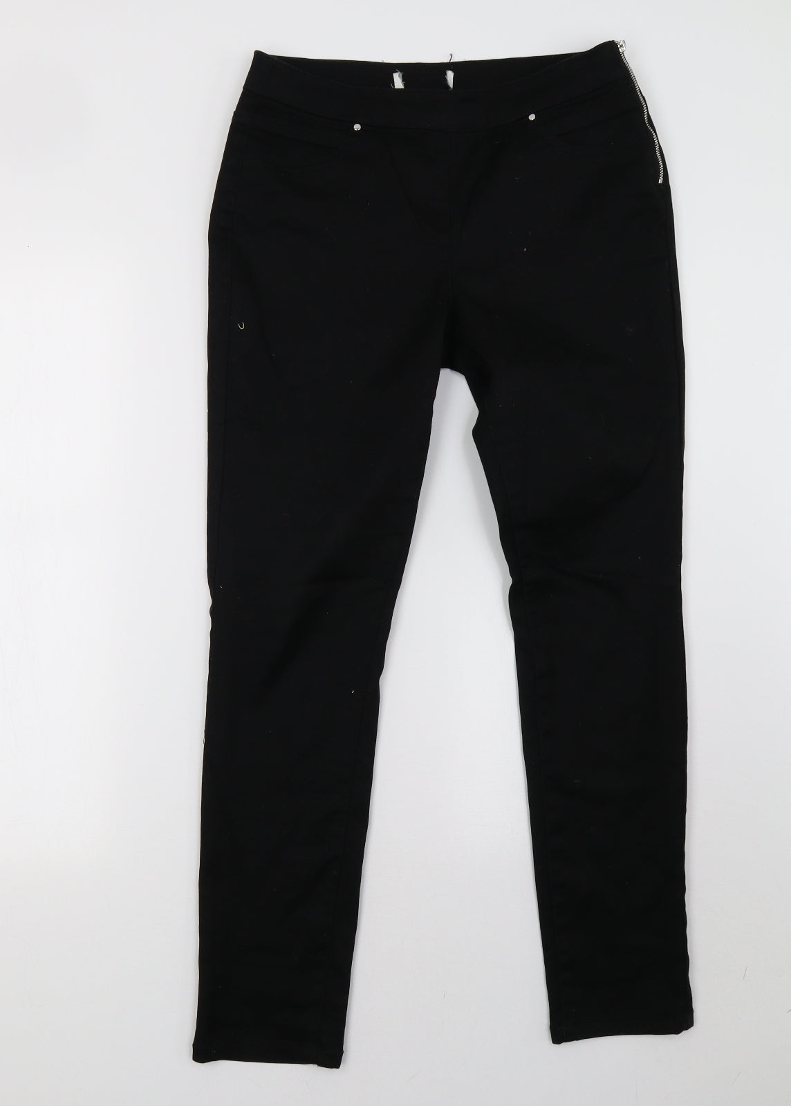 Preworn Womens Black  Denim Skinny Jeans Size 10 L29 in