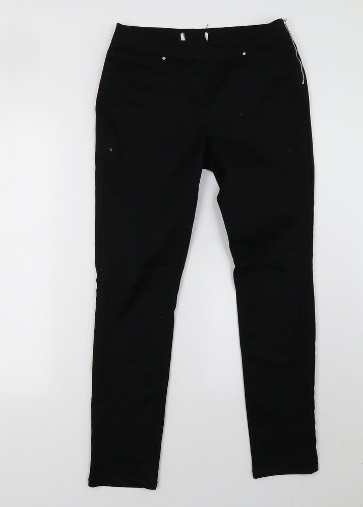 Preworn Womens Black  Denim Skinny Jeans Size 10 L29 in