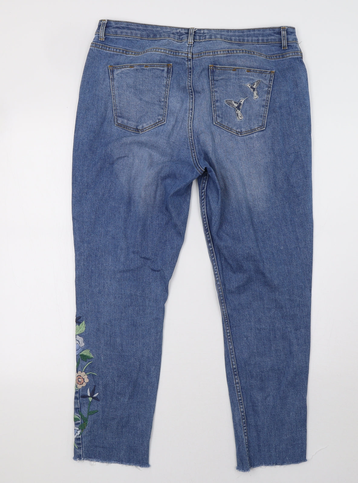 Dorothy Perkins Womens Black  Denim Straight Jeans Size 14 L26 in
