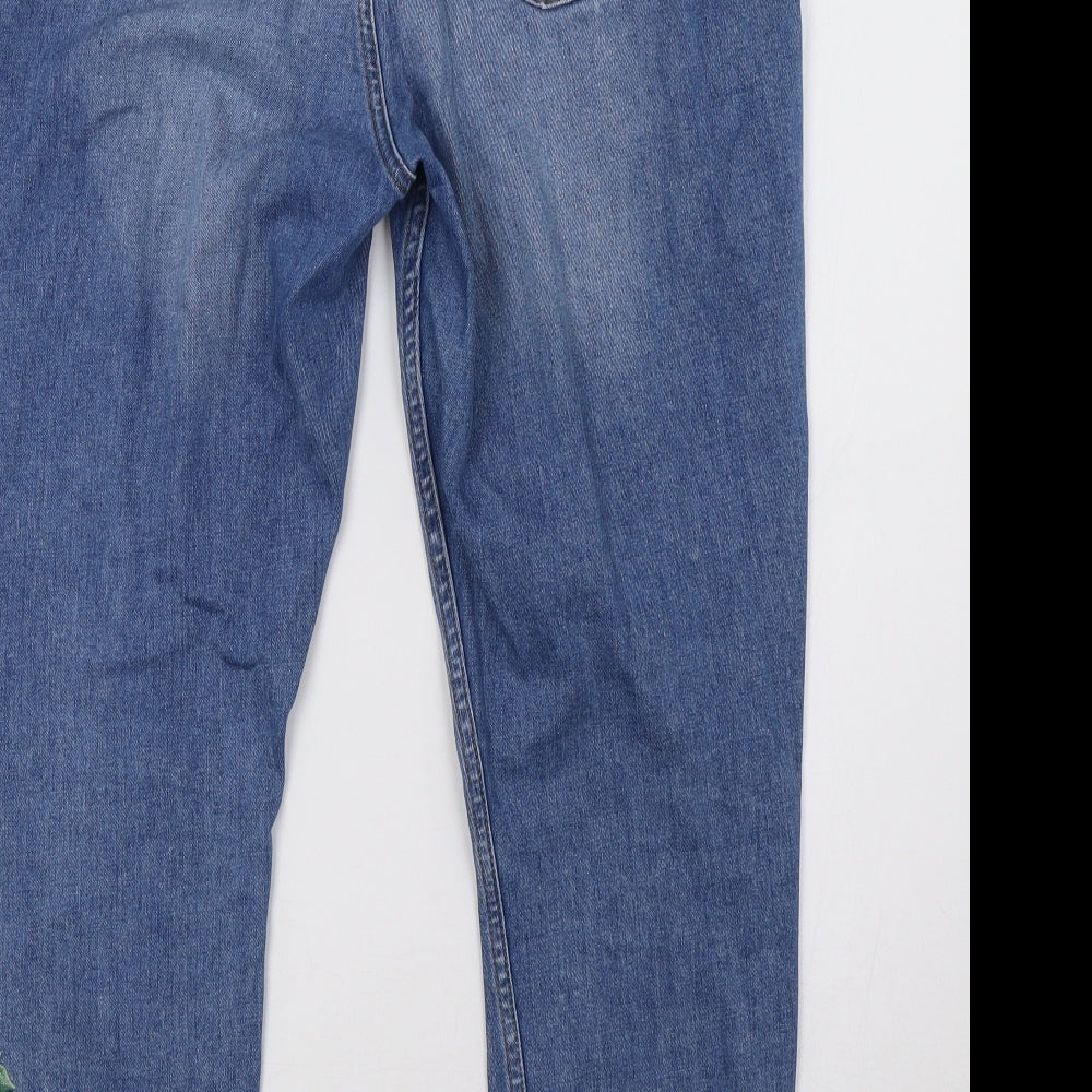 Dorothy Perkins Womens Black  Denim Straight Jeans Size 14 L26 in