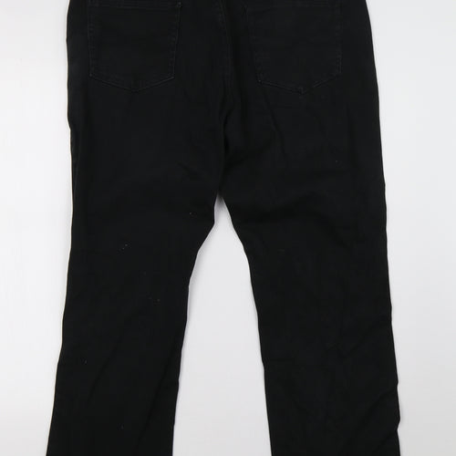 John Baner Womens Black  Denim Straight Jeans Size 18 L29 in