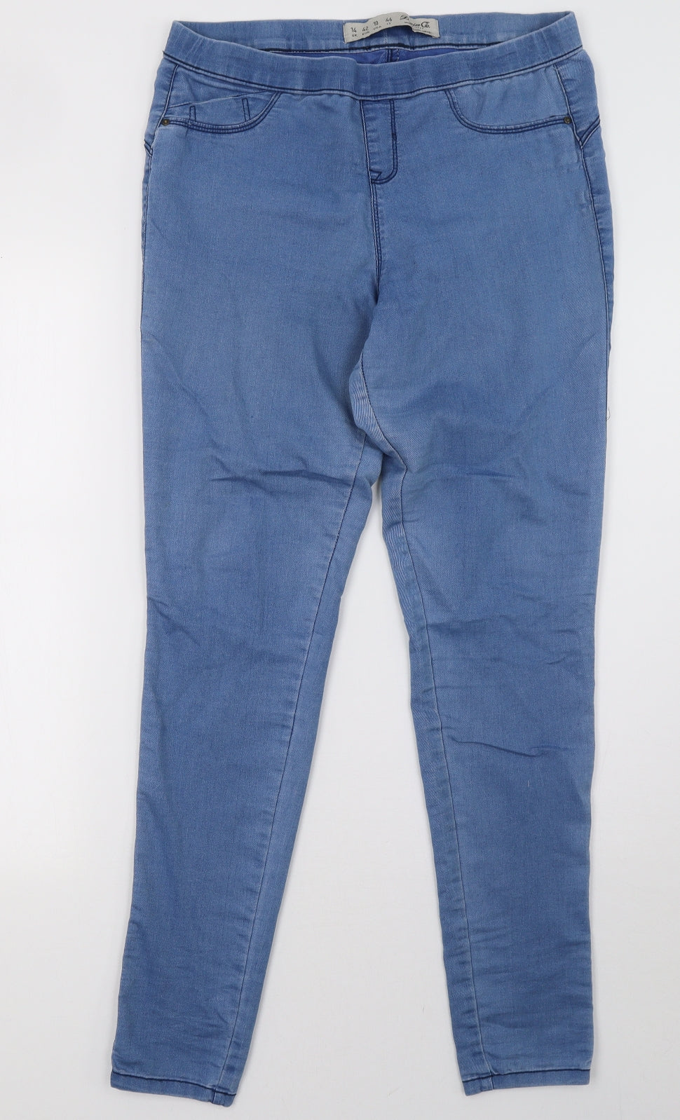 Primark Womens Blue  Denim Jegging Trousers Size 14 L32 in