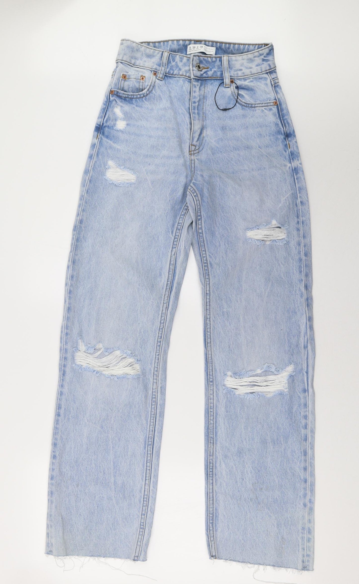 Primark Womens Blue  Denim Mom Jeans Size 6 L31 in